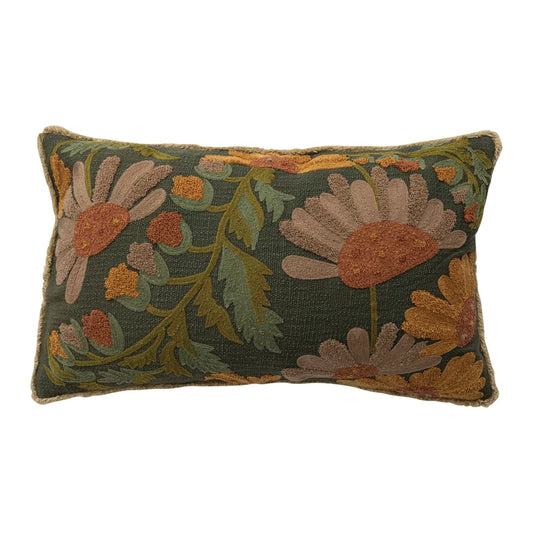 Autumn Embroidered Pillow