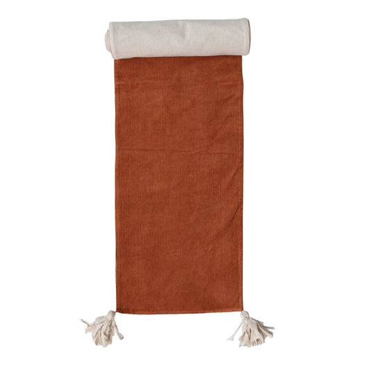 Corduroy Table Runner in Pumpkin