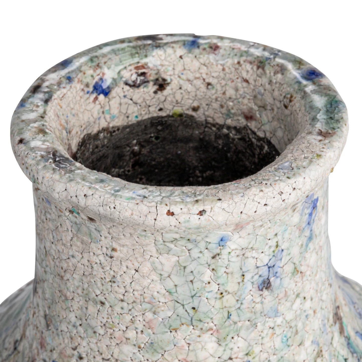 Multi Color Reactive Glaze Vase