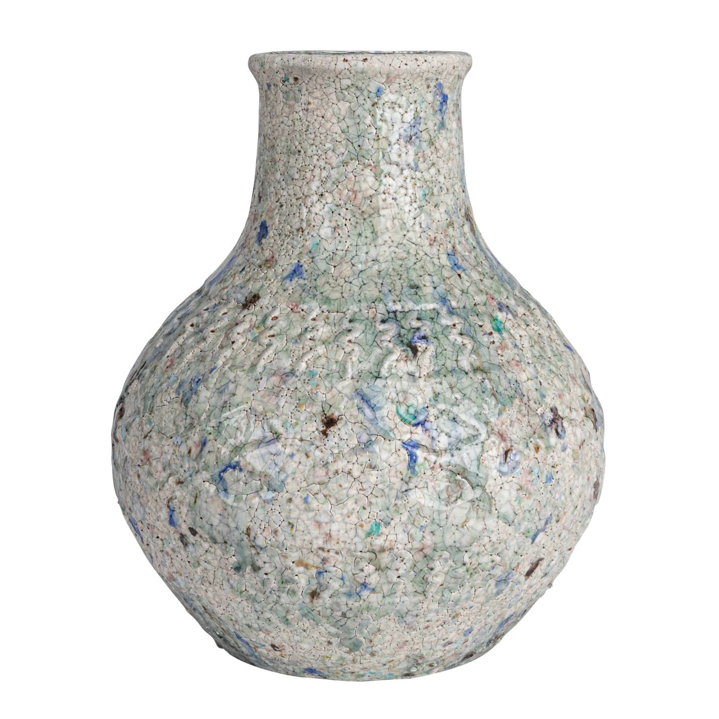 Multi Color Reactive Glaze Vase