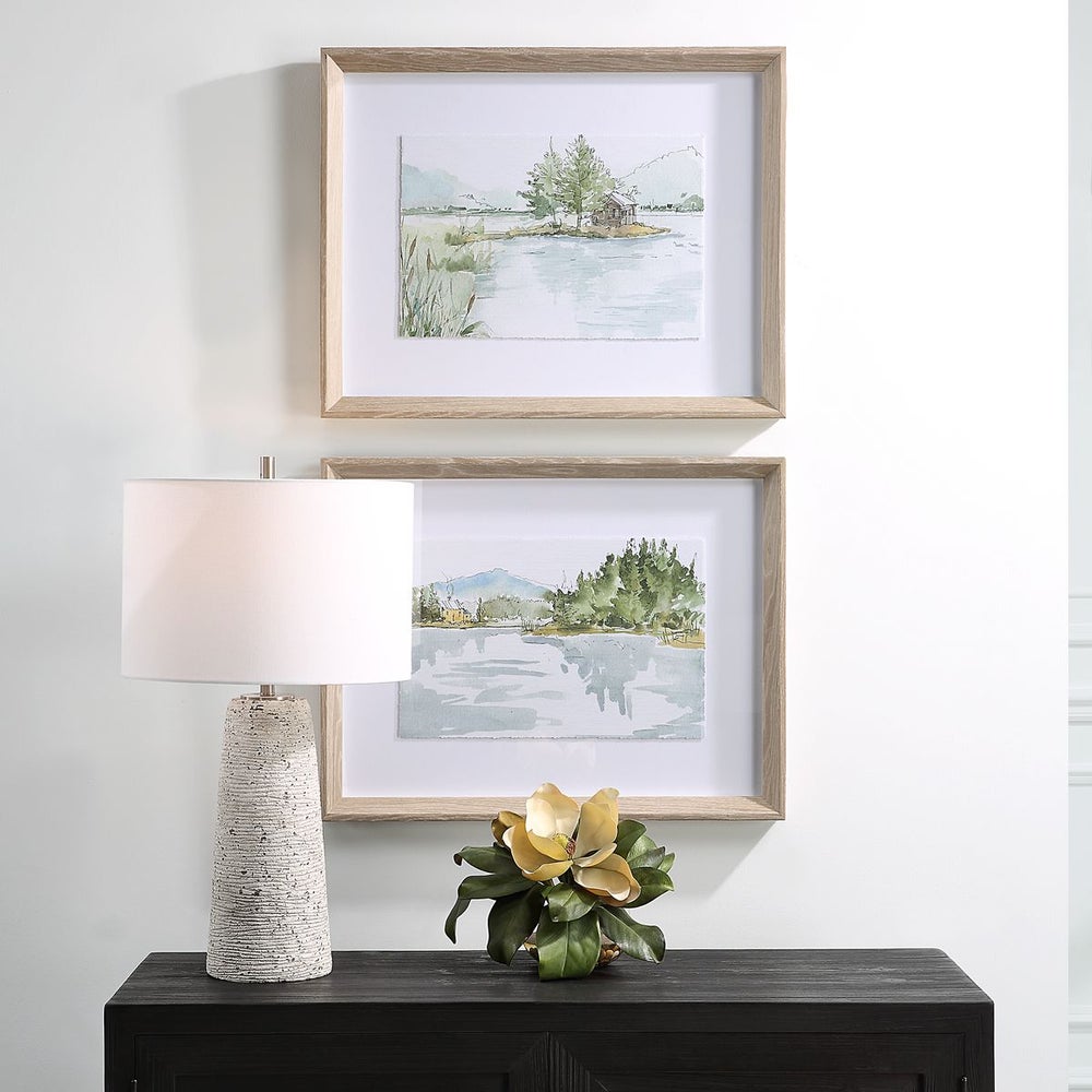 At the Lake Framed Art Print Set