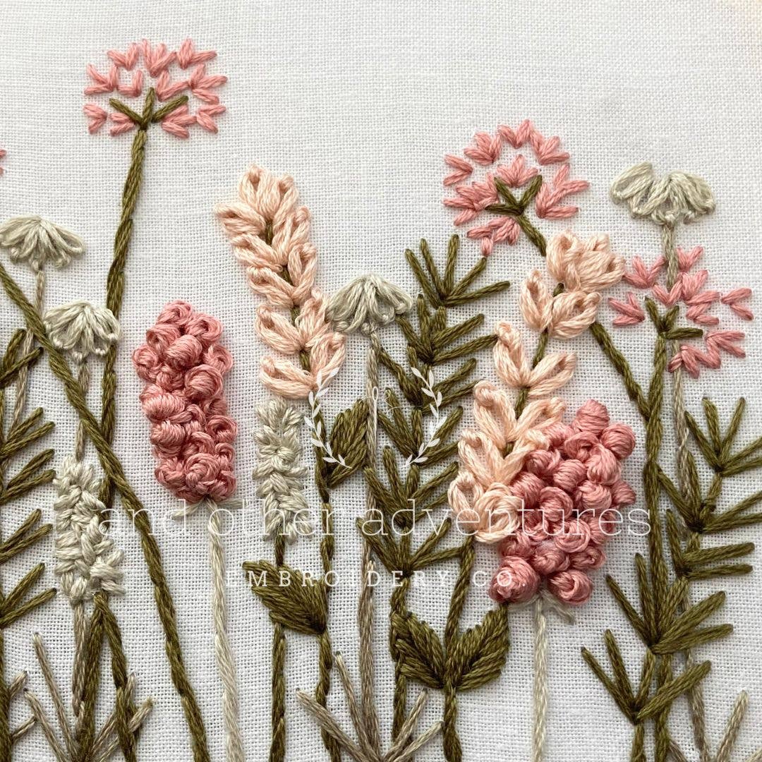 Meadow in Blush & Olive Embroidery Kit