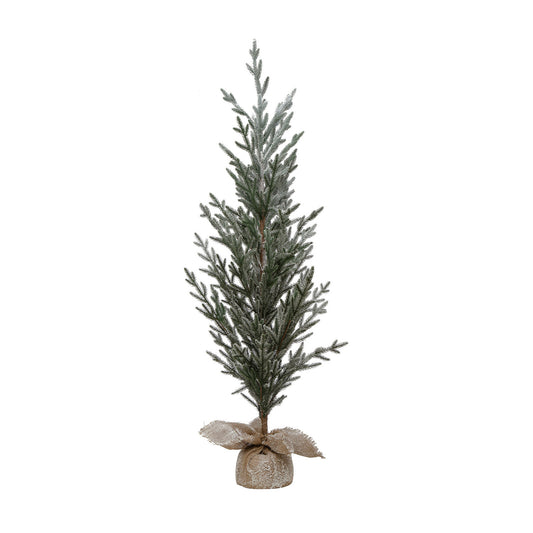 Faux Pine Tree in Burlap Wrapped Base