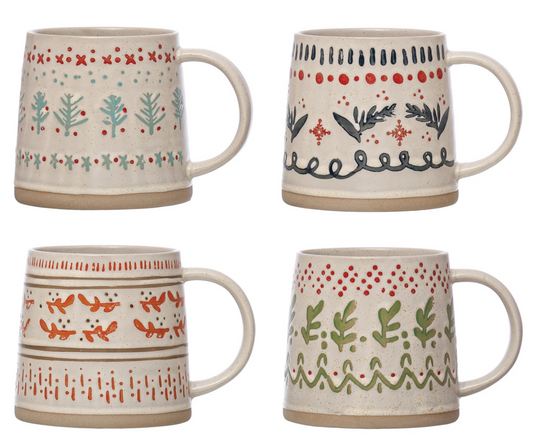 Christmas Stoneware Cottage Mug