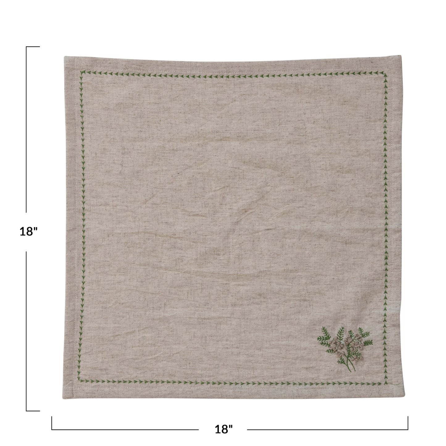 Pine Embroidered Napkin Set