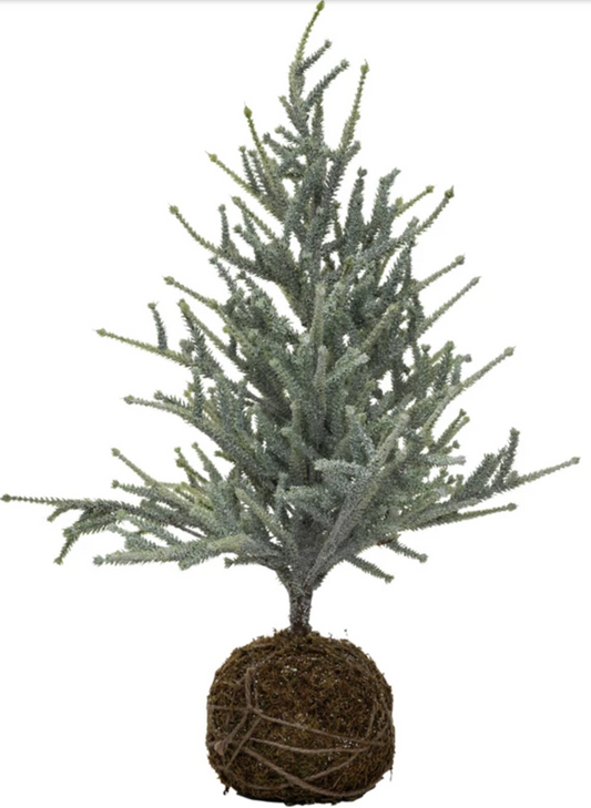 Faux Spruce Tree with Moss Ball Base