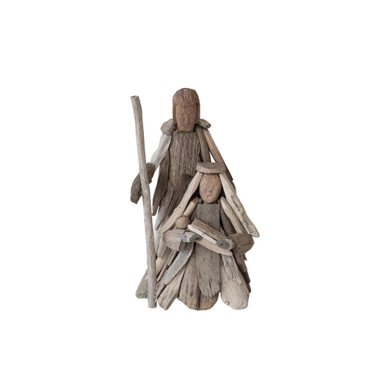 Handmade Driftwood Holy Family