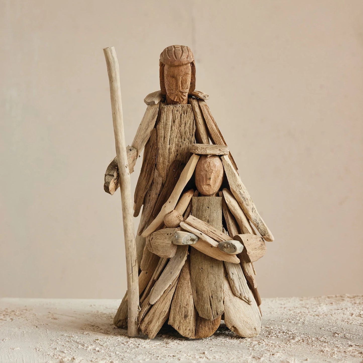 Handmade Driftwood Holy Family