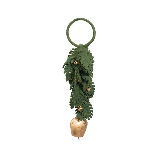 Wool Felt Leaves Door Hanger