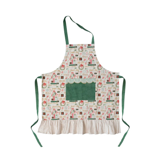 Cotton Slub Printed Apron