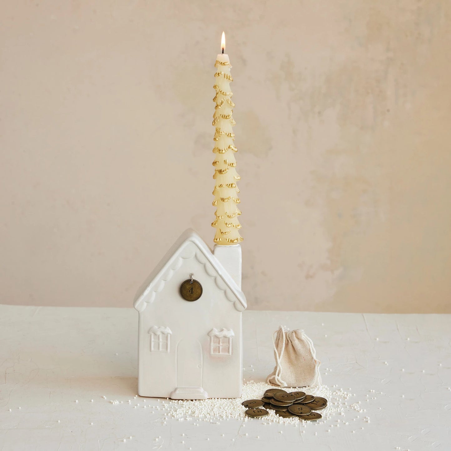 House Shaped Taper Holder/Advent Calendar