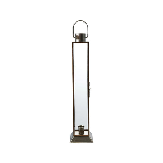 Large Metal & Glass Lantern Taper Holder