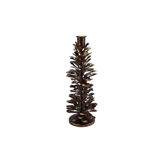 Extra Large Metal Pinecone Shaped Taper Holder