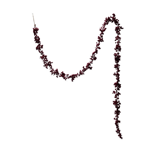Garnet Flocked Foam Ball Garland