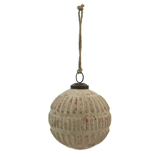 Embossed Glass Ball Ornament