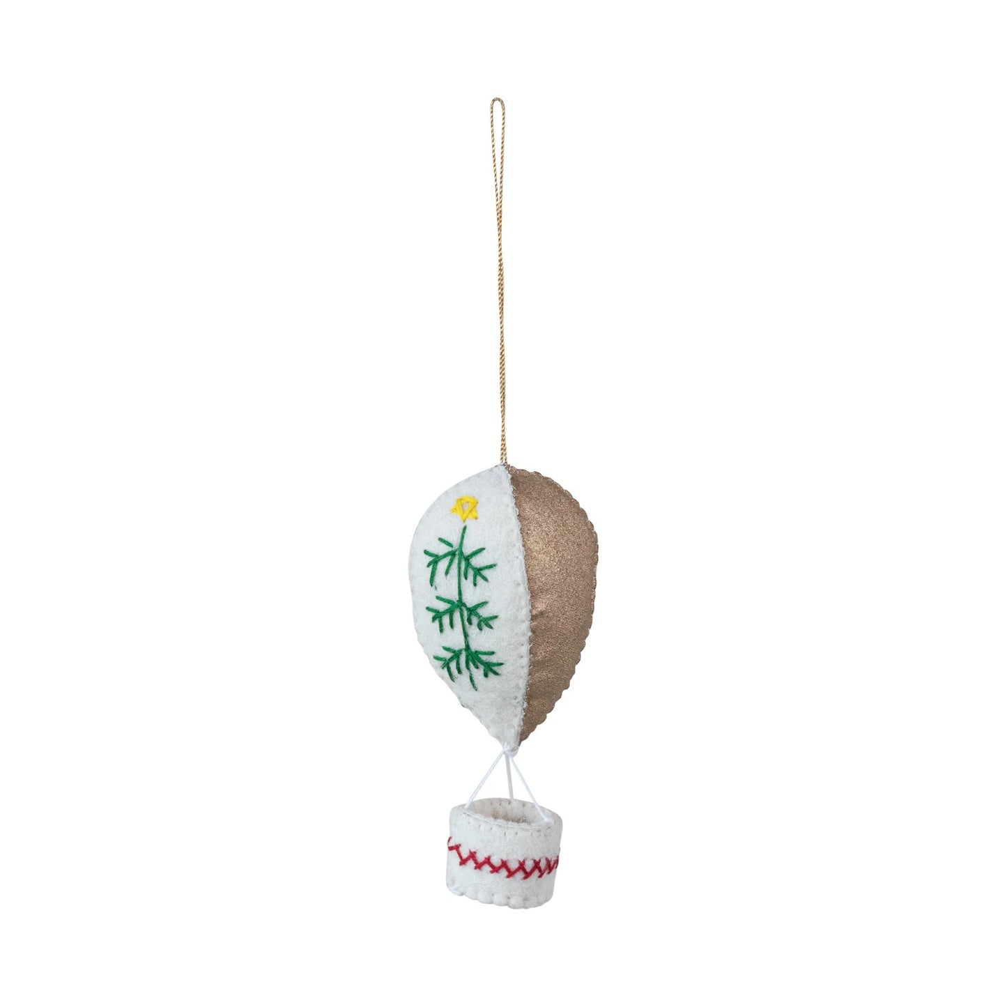Handmade Cotton Canvas Hot Air Balloon Ornament