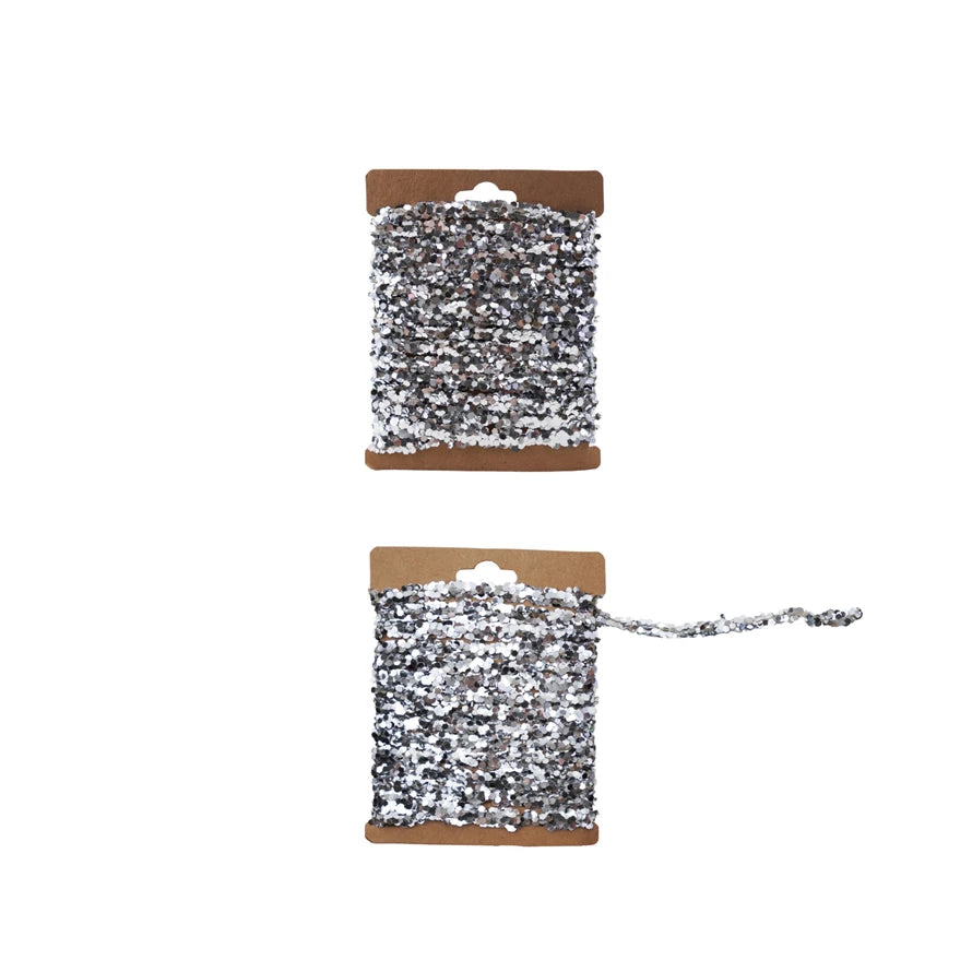 Silver String Glitter Garland