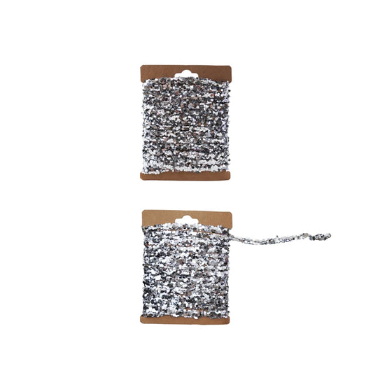 Silver String Glitter Garland