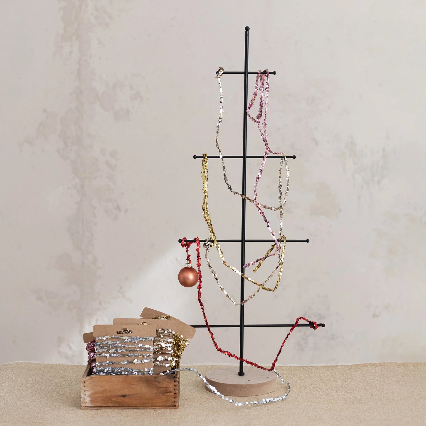 Silver String Glitter Garland