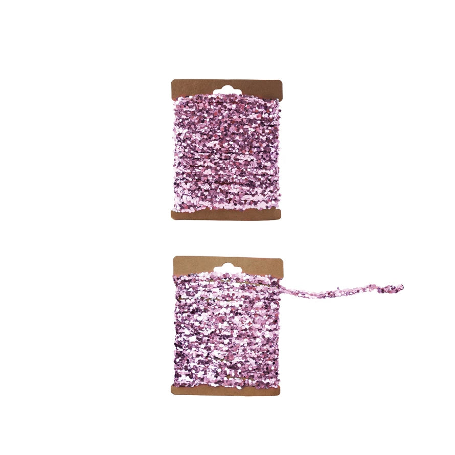 Pink String Glitter Garland
