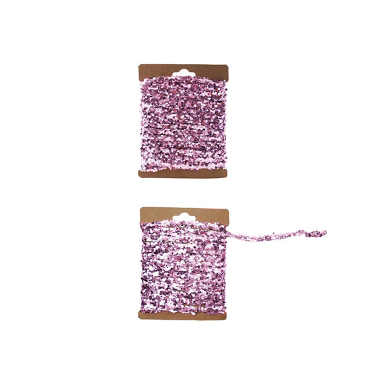 Pink String Glitter Garland