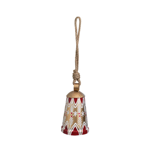 Hand-Painted Metal Bell Ornament