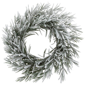 Flocked Rosemary Mini Wreath