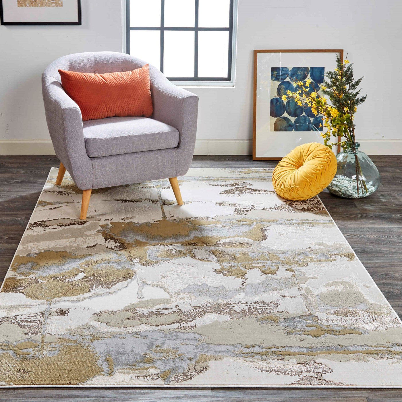 Aura Gold/Gray Rug