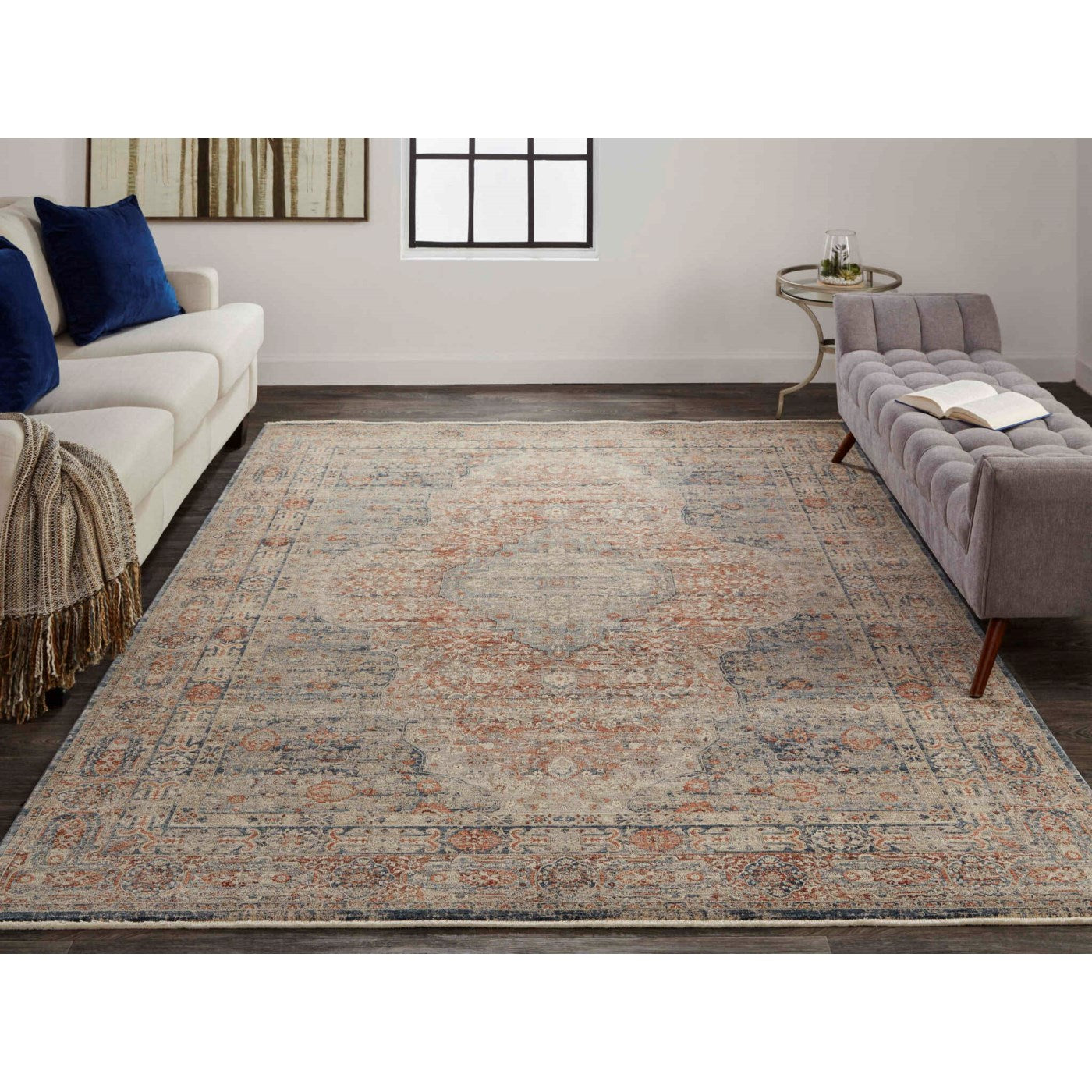 Marquette Rust/Blue Rug