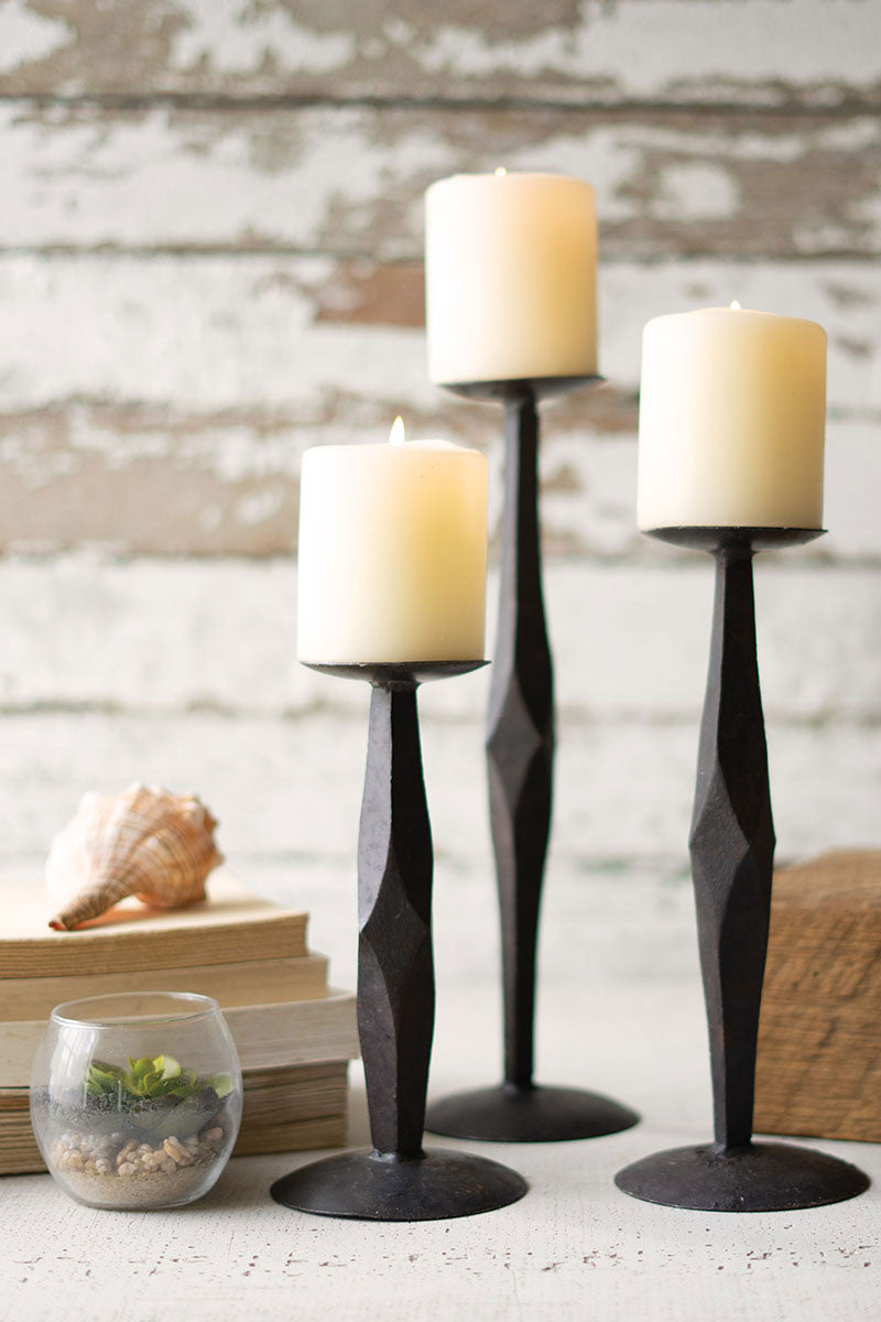 Handmade Iron Candle Stands Set