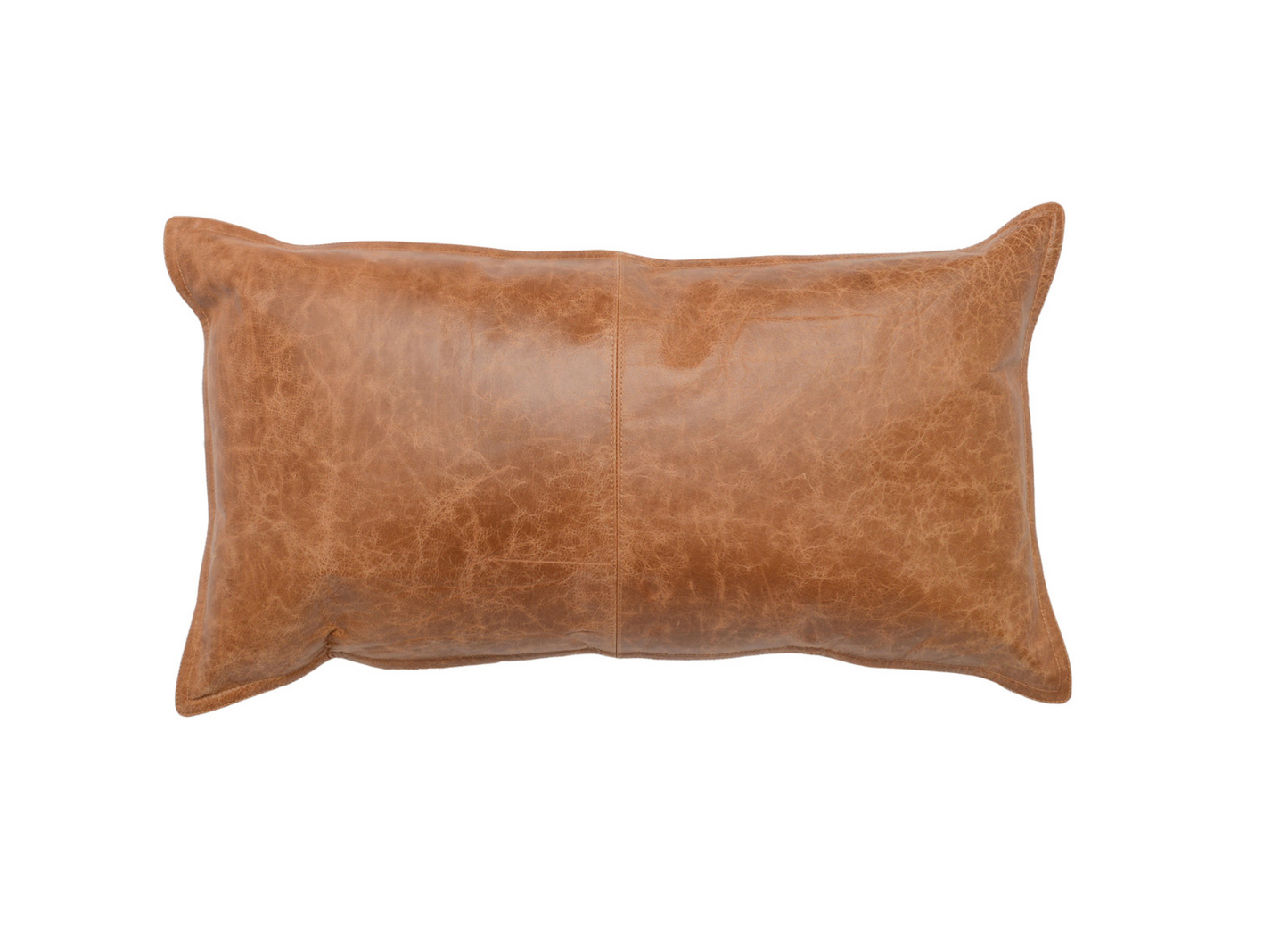 Chestnut Leather Lumbar Pillows