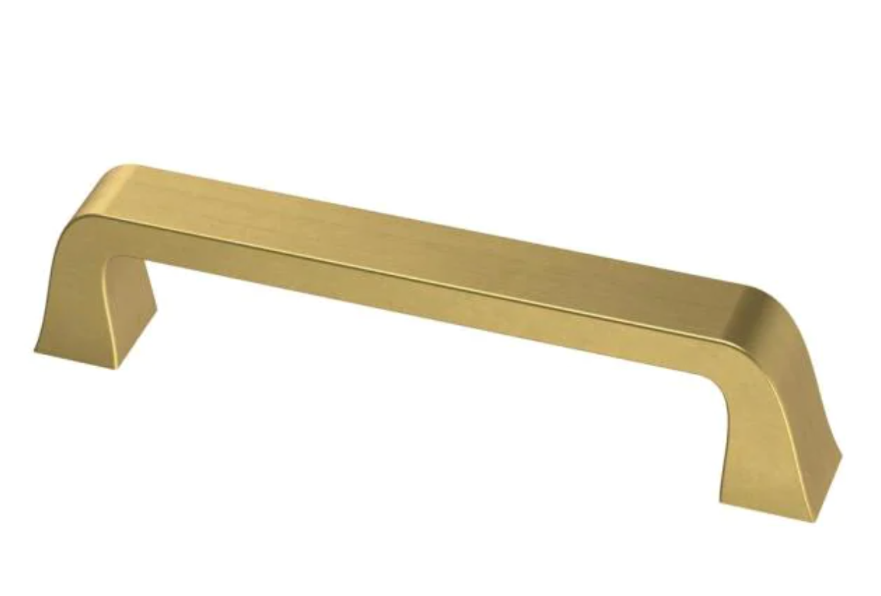 Classic Bell 3-3/4 in. (96mm) Center-to-Center Brushed Brass Drawer Pull