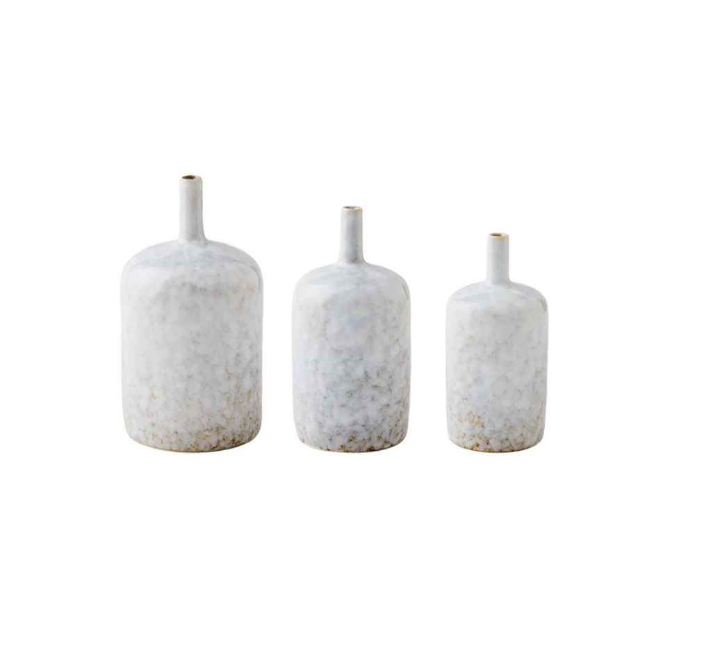 Cream Long Neck Bud Vases