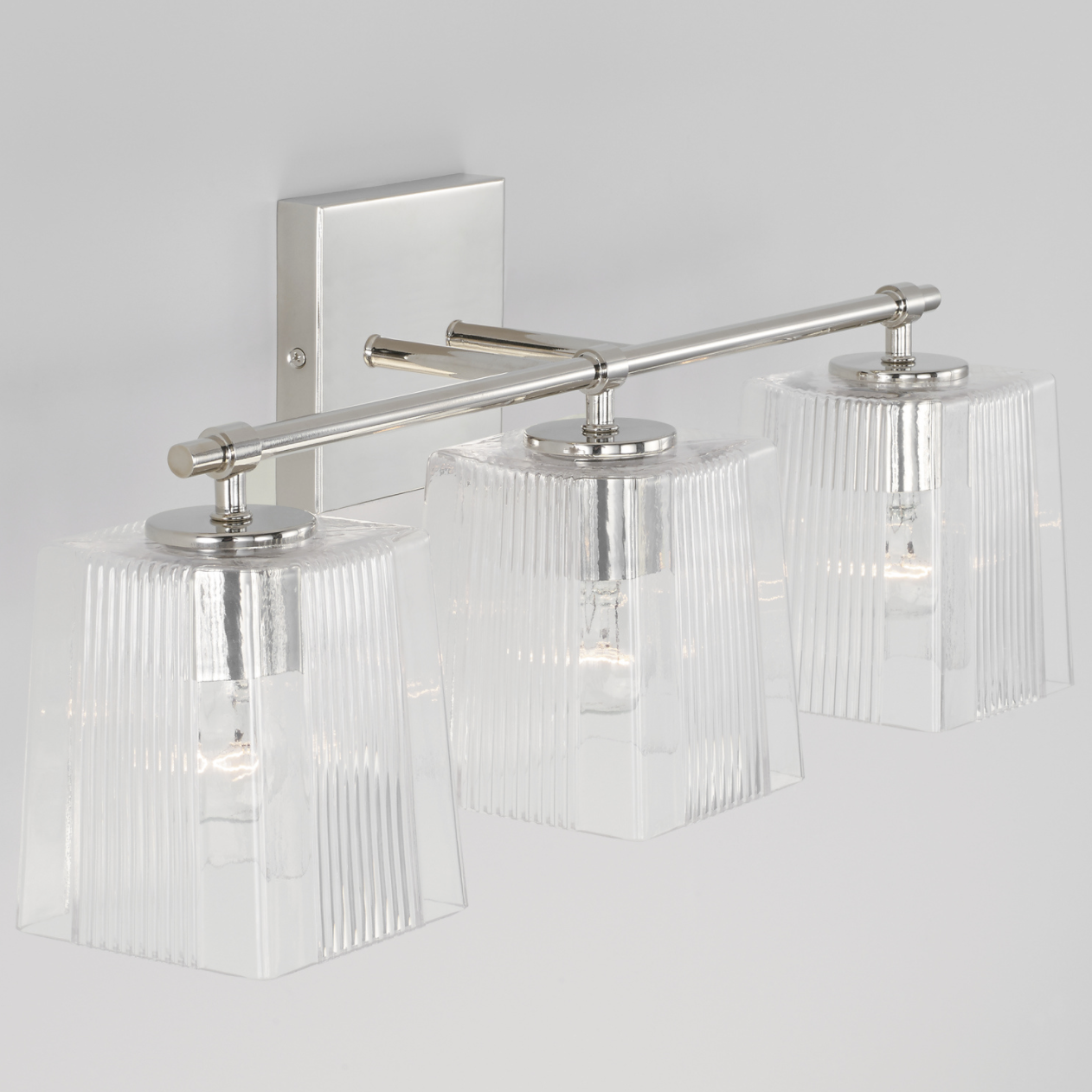 Sandra Polished Nickel Vanity Light