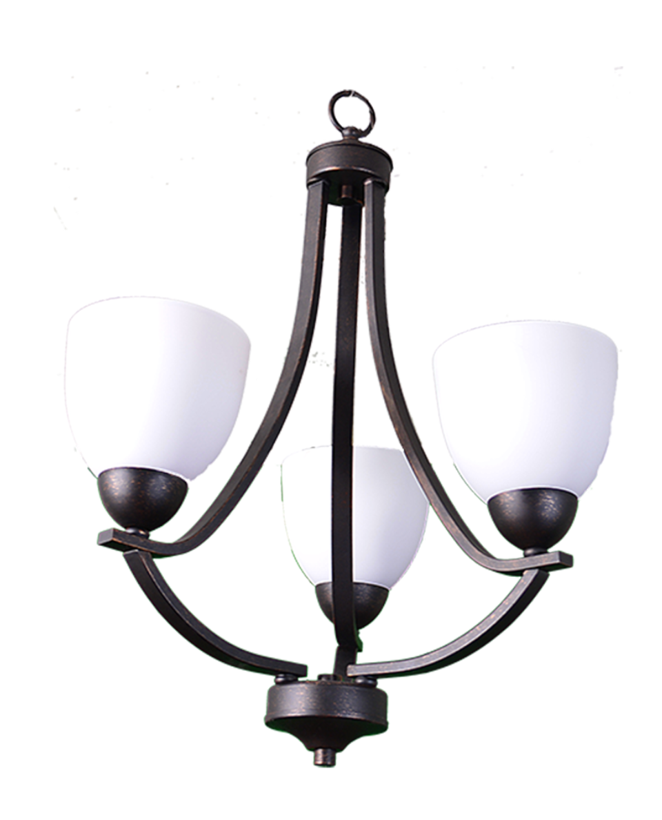 Pamela 3 Light Bronze Chandelier