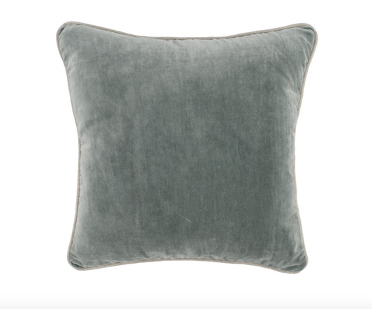 Heirloom Bay Green Velvet Pillow