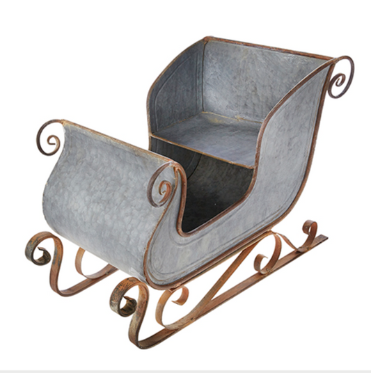 Rustic Galvanized Sleigh