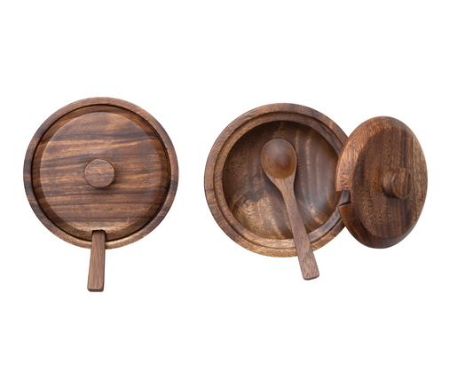 Wood Bowl & Spoon Set