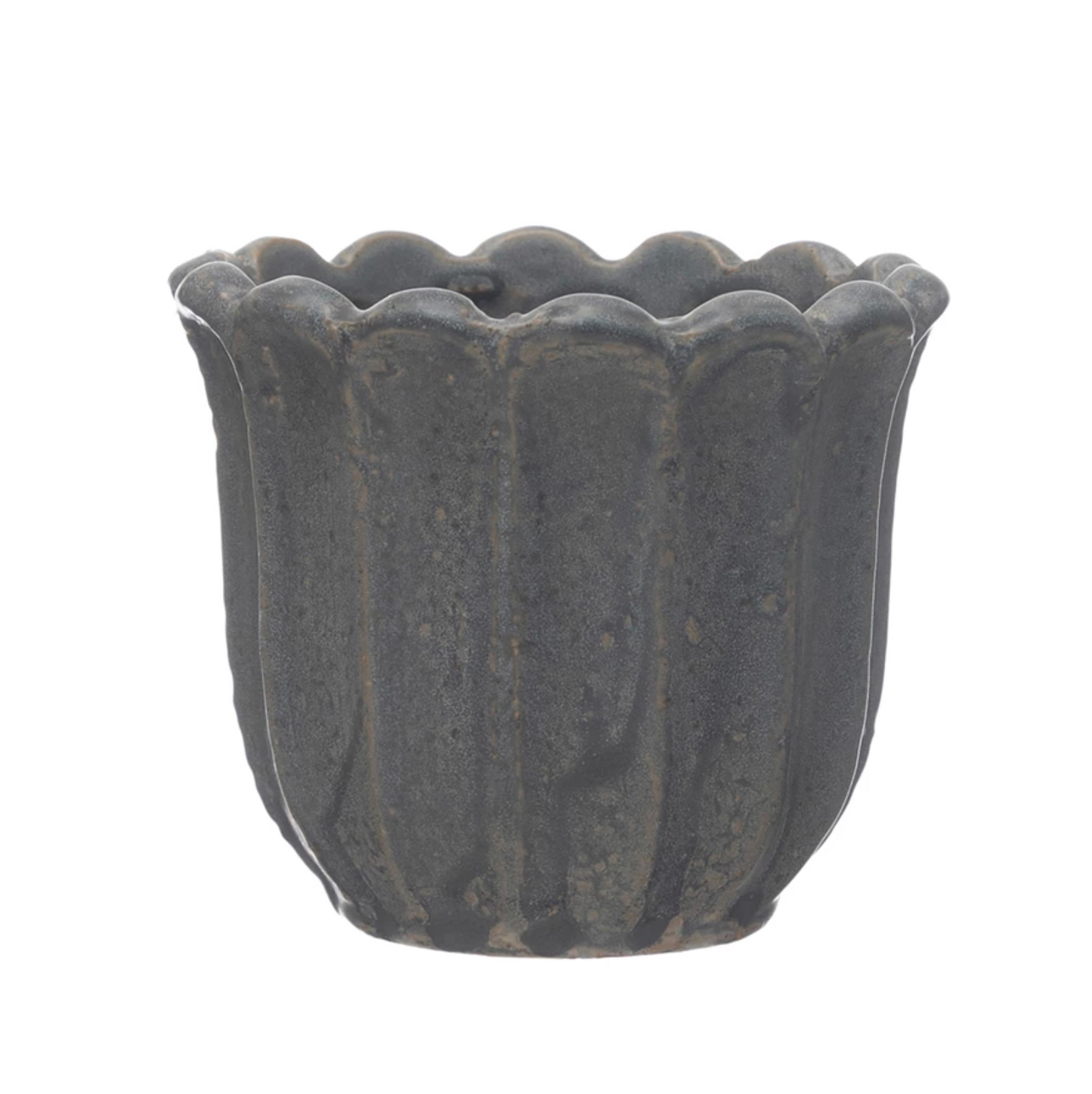 Stoneware Flower Shaped Planter