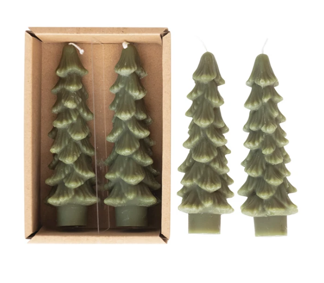 Small Unscented Tree Shaped Taper Candle