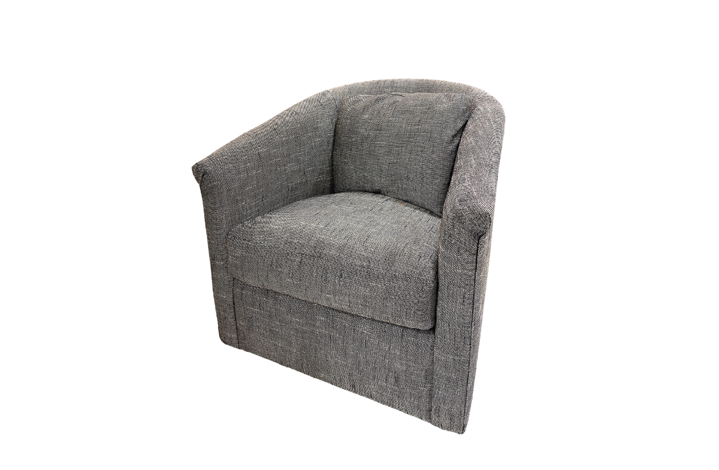 Wren Swivel Chair in Pepper Tweed