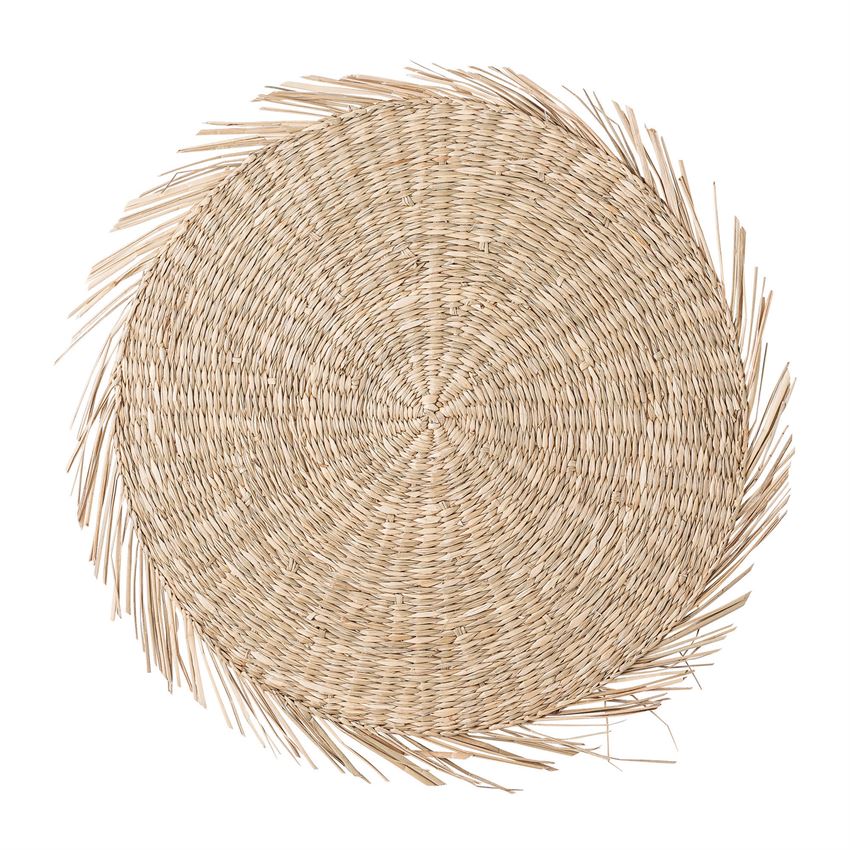 Round Hand-Woven Natural Seagrass Placemat