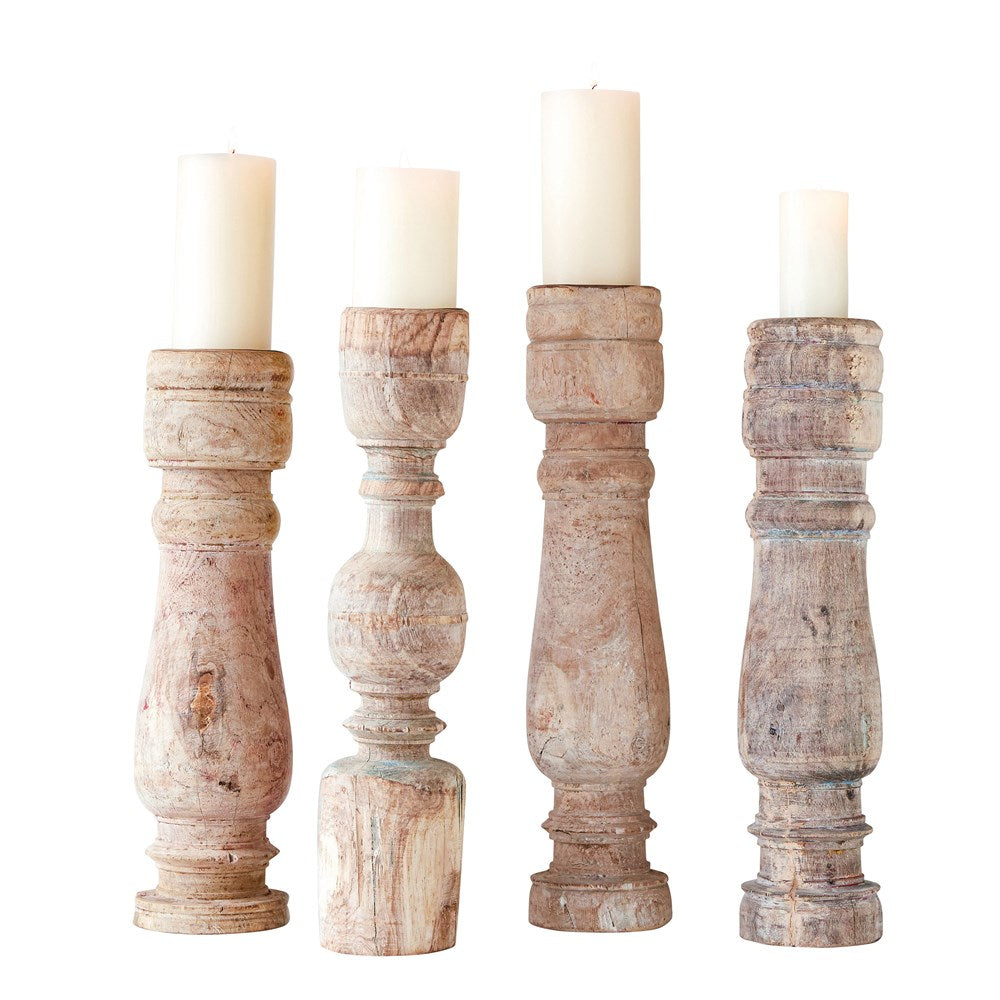 Hand-Carved Table Leg Pillar