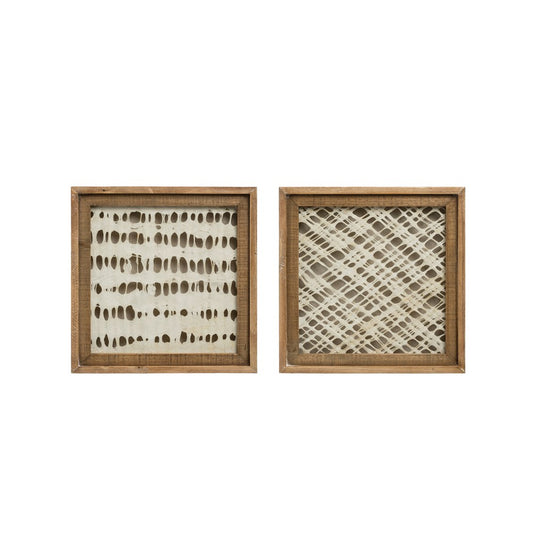 Small Square Framed Paper Wall Decor