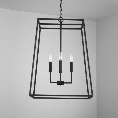 Carson Black Iron Lantern Pendant