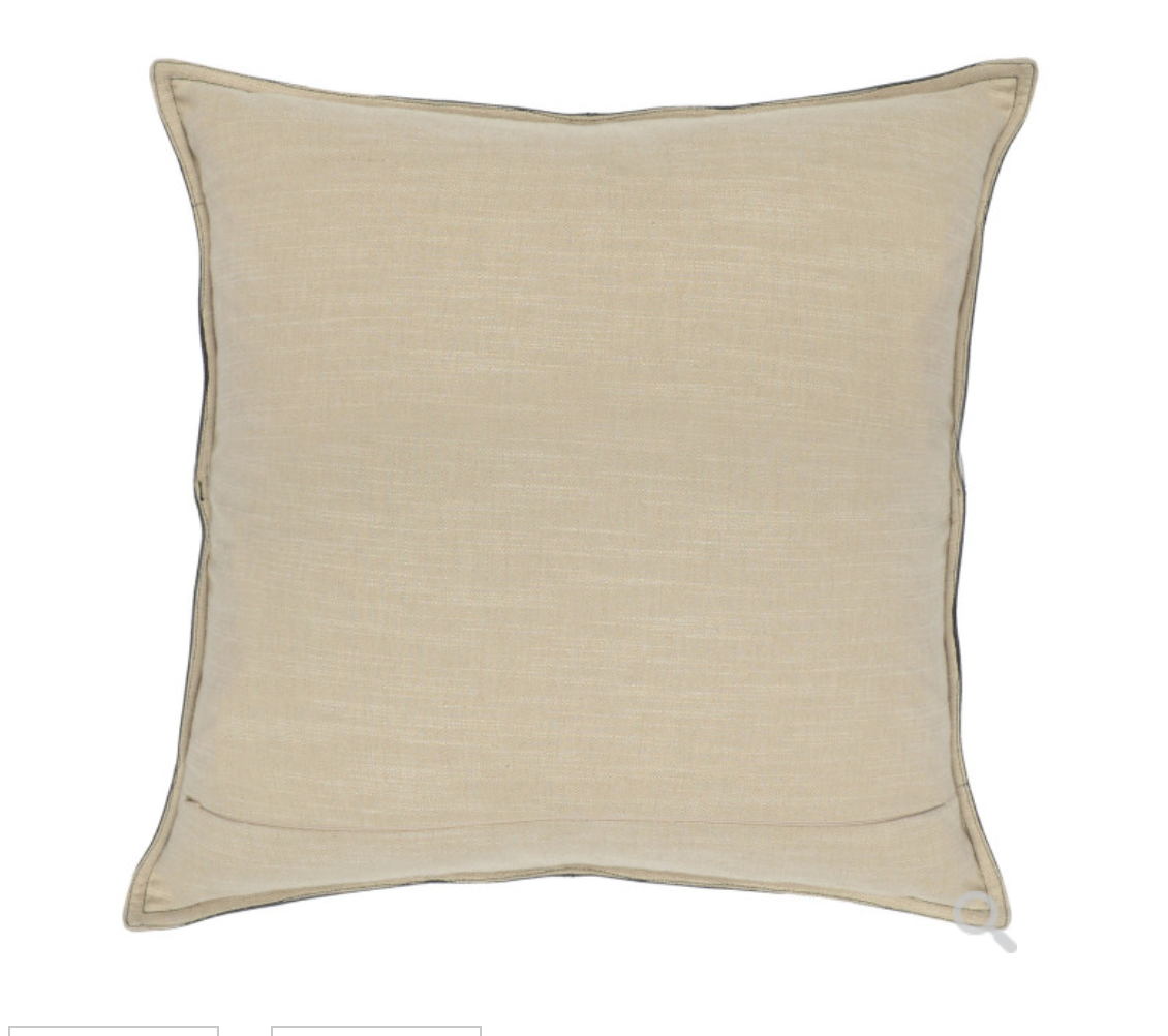 Parsons Cocoa Leather Pillow